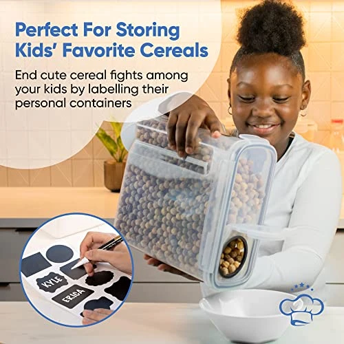 Real Containers Storage Set Large (4L,135.2 Oz), Airtight Food Storage Containers For Kitchen & Pantry Organization, Cereal Storage Container Set For Crunchiness, BPA Free Dispenser Keepers 3 Real Containers Storage Set Large (4L,135.2 Oz), Airtight Food Storage Containers For Kitchen & Pantry Organization, Cereal Storage Container Set For Crunchiness, BPA Free Dispenser Keepers - Image 3