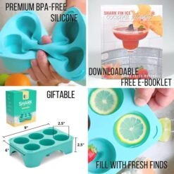 Hark Gifts For Shark Lovers Cool Shark Stuff For Shark Party- Shark Mold Ice Molds Fun Shapes For Shark Theme Birthday Party Supplies - Fun Ice Cube Trays Perfect Funny Shark Fin Craft Ice Cube Molds -Peugeot Shop 51nzQUcoeZL