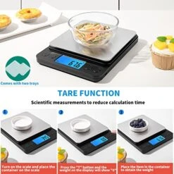 Upgraded Large Size Food Scale For Food Ounces And Grams, YONCON Kitchen Scales Digital Weight For Cooking, Baking, 5kg By 0.1g High Accurate Gram Scale With 2 Tray, Tare Function, LCD Display 9 Upgraded Large Size Food Scale For Food Ounces And Grams, YONCON Kitchen Scales Digital Weight For Cooking, Baking, 5kg By 0.1g High Accurate Gram Scale With 2 Tray, Tare Function, LCD Display -Peugeot Shop 51o5KZpX7TL