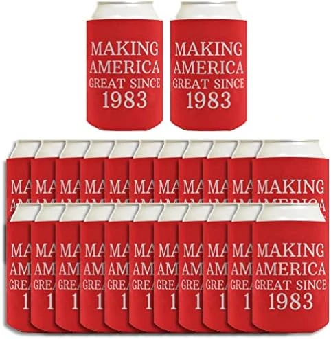 40th Birthday Making America Great Since 1983 40th Birthday Gag Gifts For Birthday Party 2 Pack Can Coolie Drink Coolers Coolies USA Flag 14 40th Birthday Making America Great Since 1983 40th Birthday Gag Gifts For Birthday Party 2 Pack Can Coolie Drink Coolers Coolies USA Flag - Image 14