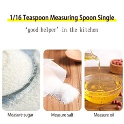 1/16 Teaspoon Measuring Spoon Single,Small Stainless Steel 1/16 Tsp Measuring Spoon, Mini 1/16 Metal Teaspoon Scoop Tablespoon For Dry Or Liquid (1) 9 1/16 Teaspoon Measuring Spoon Single,Small Stainless Steel 1/16 Tsp Measuring Spoon, Mini 1/16 Metal Teaspoon Scoop Tablespoon For Dry Or Liquid (1) -Peugeot Shop 51o8lFPQE0L