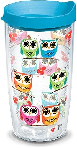Tervis Colorful Woodland Owls Made In USA Double Walled Insulated Tumbler Cup Keeps Drinks Cold & Hot, 24oz, Clear 6 Tervis Colorful Woodland Owls Made In USA Double Walled Insulated Tumbler Cup Keeps Drinks Cold & Hot, 24oz, Clear - Image 6
