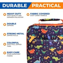 Dinosaur Lunch Box With For Boys With Ice Pack, Insulated Bag For Toddlers Kids Girls Baby Boy Daycare Pre-School Kindergarten, Container Boxes For Small Kid Snacks Lunches, BPA Free, Blue Orange Dino -Peugeot Shop 51oH5Kfp0bL