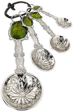 4-Piece Measuring Spoons Set, Turtle , Silver