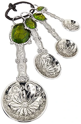 4-Piece Measuring Spoons Set, Turtle , Silver 1 4-Piece Measuring Spoons Set, Turtle , Silver
