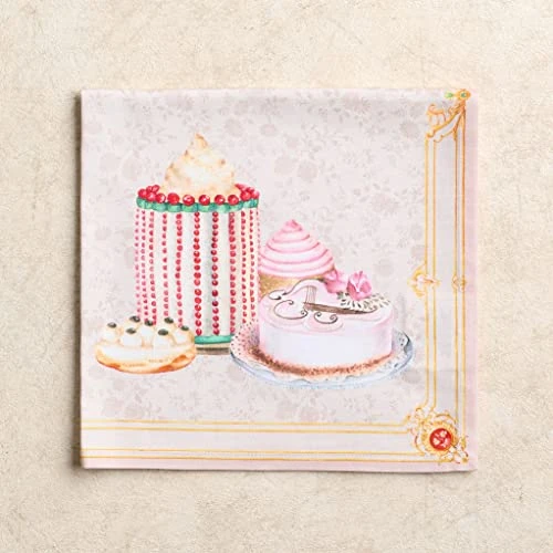 D' Hermine Napkins 100% Cotton Premium Set Of 4 Decorative Easter Cloth Napkin Washable Dinner Napkins For Holiday, Dinner, Wedding, Baby Shower & Dining - Pastries (20”x20”) 3 D' Hermine Napkins 100% Cotton Premium Set Of 4 Decorative Easter Cloth Napkin Washable Dinner Napkins For Holiday, Dinner, Wedding, Baby Shower & Dining - Pastries (20”x20”) - Image 3