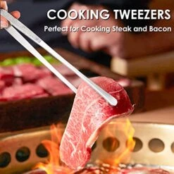 2Pcs Kitchen Tweezers Stainless Food Tongs Chef Tweezers 12 Inch Tweezers Tongs For Cooking, Plating, Pasta -Peugeot Shop 51oT2AqTNIL