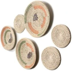 Handmade Woven Wall Basket Decor - Set Of 6 Hanging Seagrass Baskets For Rustic, Trendy, All Natural Home Decor With Boho Style | Decorative, Round Baskets Perfect For Stylish Wall Displays 15 Handmade Woven Wall Basket Decor - Set Of 6 Hanging Seagrass Baskets For Rustic, Trendy, All Natural Home Decor With Boho Style | Decorative, Round Baskets Perfect For Stylish Wall Displays -Peugeot Shop 51oWVKifnrL. AC