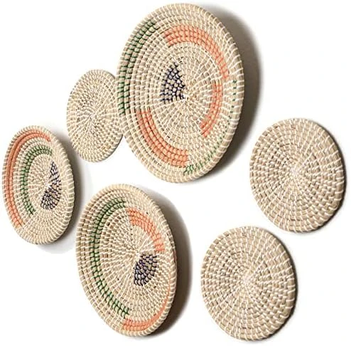 Handmade Woven Wall Basket Decor - Set Of 6 Hanging Seagrass Baskets For Rustic, Trendy, All Natural Home Decor With Boho Style | Decorative, Round Baskets Perfect For Stylish Wall Displays 7 Handmade Woven Wall Basket Decor - Set Of 6 Hanging Seagrass Baskets For Rustic, Trendy, All Natural Home Decor With Boho Style | Decorative, Round Baskets Perfect For Stylish Wall Displays - Image 7