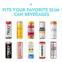 Skinny Can Cooler [ 2 Pack ] Slim Can Cooler For Slim Beer & Hard Seltzer, Skinny Beer Cans Coolie Skinny Insulators, Claw Can Cooler Sleeve Van -Peugeot Shop 51oYJA0VCHL