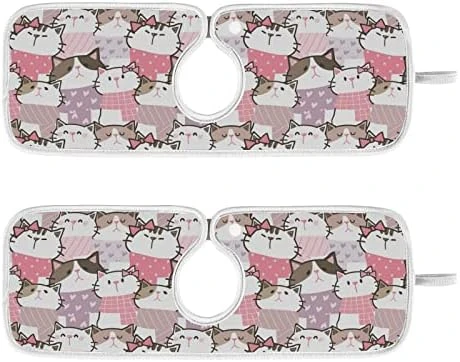 Kcldeci 2 Pack Faucet Mat Splash Guard For Kitchen Sink,Cute Cartoon Cat 23x5 Inch Faucet Handle Drip Catcher Tray Absorbent Mat Fast Dry Mat For Kitchen, Bathroom 8 Kcldeci 2 Pack Faucet Mat Splash Guard For Kitchen Sink,Cute Cartoon Cat 23x5 Inch Faucet Handle Drip Catcher Tray Absorbent Mat Fast Dry Mat For Kitchen, Bathroom - Image 8