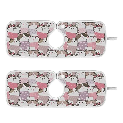 Kcldeci 2 Pack Faucet Mat Splash Guard For Kitchen Sink,Cute Cartoon Cat 23x5 Inch Faucet Handle Drip Catcher Tray Absorbent Mat Fast Dry Mat For Kitchen, Bathroom 1 Kcldeci 2 Pack Faucet Mat Splash Guard For Kitchen Sink,Cute Cartoon Cat 23x5 Inch Faucet Handle Drip Catcher Tray Absorbent Mat Fast Dry Mat For Kitchen, Bathroom