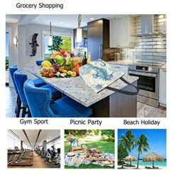 ZzWwR Vintage Nautical Seahorse Starfish Old Map Print Extra Large Canvas Shoulder Tote Top Storage Handle Bag For Gym Beach Weekender Travel Reusable Grocery Shopping -Peugeot Shop 51odeYg3bGL