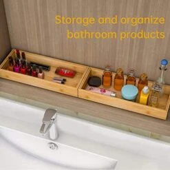 Bamboo Drawer Organizer Storage Box Kitchen - Wood Stackable Tray Utensil Organizer For Office Drawers, Cabinets, Shelves, Pantry, Or Bathroom Counter, Drawer Dividers For Silverware Set Of 2, 15x6x2.5 Inch 14 Bamboo Drawer Organizer Storage Box Kitchen - Wood Stackable Tray Utensil Organizer For Office Drawers, Cabinets, Shelves, Pantry, Or Bathroom Counter, Drawer Dividers For Silverware Set Of 2, 15x6x2.5 Inch -Peugeot Shop 51ot6VZvJiL