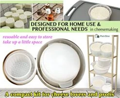 7 Pcs Cheesemaking Kit №1 Butter Punched Сheese Mold Press Strainer Cheese Tofu Press Mold Cheese Making Kit 11 7 Pcs Cheesemaking Kit №1 Butter Punched Сheese Mold Press Strainer Cheese Tofu Press Mold Cheese Making Kit -Peugeot Shop 51oyYuPFWPS