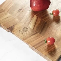 Acacia Wood Cutting Board, 18" Large Kitchen Chopping Board, Splicing Process Cutting Board With Inner Handle,18 X 13 X 1 Inch -Peugeot Shop 51ozOp50ozL