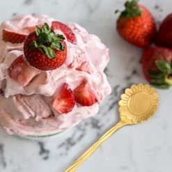 16 Pieces Stainless Steel Flower Coffee Spoon Dessert Spoon Sugar Spoon Ice Cream Spoon Stirring Spoon Tea Spoon Milkshake Spoon Set For Tableware Kitchen, Cafe Or Bar (Gold) -Peugeot Shop 51p0ikI6AJL