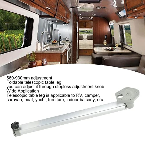 Jopwkuin Folding Table Leg, 560 To 930mm Multi Uses Rugged Structure Rustproof Oxidation Resistant Convenient High Strength Telescopic Desk Leg For Home For RV For Boat 2 Jopwkuin Folding Table Leg, 560 To 930mm Multi Uses Rugged Structure Rustproof Oxidation Resistant Convenient High Strength Telescopic Desk Leg For Home For RV For Boat - Image 2