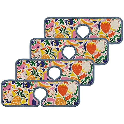 15" Microfiber Cloth Kitchen Faucet Absorbent Mat Splash Guard Drip Water Catcher Countertop Drying Protector Pads Faucet Behind For Bedroom Farmhouse Trendy Bright Colors Of Summer Fruits 2 15" Microfiber Cloth Kitchen Faucet Absorbent Mat Splash Guard Drip Water Catcher Countertop Drying Protector Pads Faucet Behind For Bedroom Farmhouse Trendy Bright Colors Of Summer Fruits - Image 2