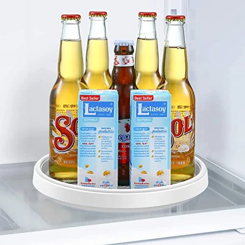 Retireno Lazy Susan Turntable 2 Pack , Non-Skid Lazy Susan Organizer 10 Inch For Cabinet, Pantry, Kitchen, Countertop, Vanity Display Stand White/Gray 3 Retireno Lazy Susan Turntable 2 Pack , Non-Skid Lazy Susan Organizer 10 Inch For Cabinet, Pantry, Kitchen, Countertop, Vanity Display Stand White/Gray - Image 3