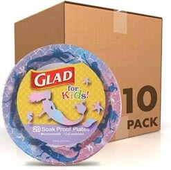 For Kids Mermaids 7” Paper Plates, Microwave Safe | Mermaids Kids Plates | Mermaids Paper Plates For Everyday Use, 7” Round Paper Snack Plates 20ct -Peugeot Shop 51pCvoGDP0L. AC