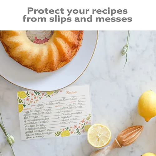 4x6 Recipe Card Protector Sleeves (200 Count) | Crystal Clear Covers Protect Your Recipes From Kitchen Messes 2 4x6 Recipe Card Protector Sleeves (200 Count) | Crystal Clear Covers Protect Your Recipes From Kitchen Messes - Image 2