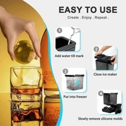 Whiskey Ice Ball Maker Crystal Clear Ice Ball Molds Large Sphere Ice Cube Trays For Whiskey, Cocktail, Brandy, Bourbon 15 Whiskey Ice Ball Maker Crystal Clear Ice Ball Molds Large Sphere Ice Cube Trays For Whiskey, Cocktail, Brandy, Bourbon -Peugeot Shop 51pLbhBW9RL