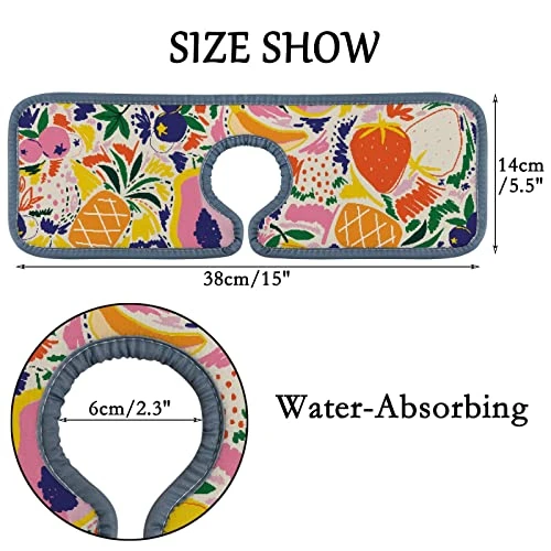 15" Microfiber Cloth Kitchen Faucet Absorbent Mat Splash Guard Drip Water Catcher Countertop Drying Protector Pads Faucet Behind For Bedroom Farmhouse Trendy Bright Colors Of Summer Fruits 3 15" Microfiber Cloth Kitchen Faucet Absorbent Mat Splash Guard Drip Water Catcher Countertop Drying Protector Pads Faucet Behind For Bedroom Farmhouse Trendy Bright Colors Of Summer Fruits - Image 3