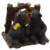Decorative Black Bears Kissing Napkin Holder - Rustic Cabin Art