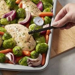 KitchenAid KQ901 Instant Read Food Thermometer For Kitchen Or Grill, TEMPERATURE RANGE: 20F To 220F, 1 Inch Dial, Black -Peugeot Shop 51pXvQf2PoL