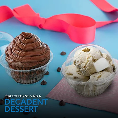 Mini Clear Plastic Dessert Cups With Lids 5 Oz (Set Of 50) Small Disposable Parfait Cup, Dome Lid - No Hole, 5-Ounce Party Fruit Containers, Banana Pudding Bowl, Jello, Ice Cream, Desserts Container 4 Mini Clear Plastic Dessert Cups With Lids 5 Oz (Set Of 50) Small Disposable Parfait Cup, Dome Lid - No Hole, 5-Ounce Party Fruit Containers, Banana Pudding Bowl, Jello, Ice Cream, Desserts Container - Image 4