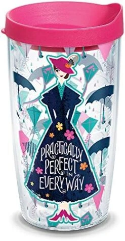Tervis Disney - Mary Poppins Returns Insulated Tumbler With Wrap And Fuschia Lid, 16 Oz, Clear -Peugeot Shop 51pgg0GivpL. AC