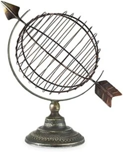 Old World Cork Holder, Decorative Wine Cork Storage And Decor, Set Of 1, Metal With Rustic Bronze Finish Globe Cage Cork Display -Peugeot Shop 51ph500ynaS. AC