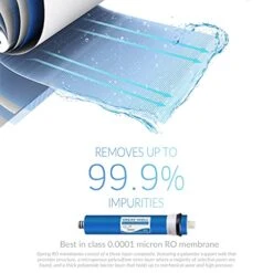 ISpring F9K 1-Year Replacement Supply Filter Cartridge Pack Set, White & MC7 Reverse Osmosis (RO) Membrane Replacement 75 GPD, 11.75” X 1.75”, Blue -Peugeot Shop 51pqt1pMJIL