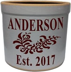 2 Gallon Personalized Stoneware Crock - Wedding Tulip -Peugeot Shop 51prBFEBrtL. AC 2
