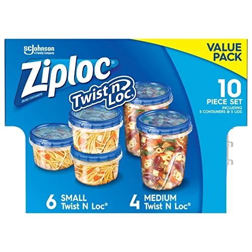 Exit Segments Ziploc Twist N Loc Food Storage Meal Prep Containers Reusable For Kitchen Organization, Dishwasher Safe, Variety Pack, 5 Count 2 Exit Segments Ziploc Twist N Loc Food Storage Meal Prep Containers Reusable For Kitchen Organization, Dishwasher Safe, Variety Pack, 5 Count - Image 2