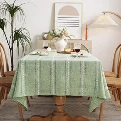60 X 120 Inches Farmhouse Style Linen Tablecloths, Wrinkle Resistant Washable Dining Room Table Cloths For 8 Foot Rectangle Tables - Light Coffee 24 60 X 120 Inches Farmhouse Style Linen Tablecloths, Wrinkle Resistant Washable Dining Room Table Cloths For 8 Foot Rectangle Tables - Light Coffee -Peugeot Shop 51q4MWfVpHL. AC