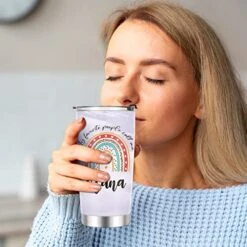 Best Nana Ever Gifts-Grandma Gifts From Grandson,Granddaughter-Valentines Christmas Mothers Day Gifts For Her,Grandma Birthday Gifts-Insulated Travel Mug With Straw And Lid 20oz -Peugeot Shop 51q85JydksL