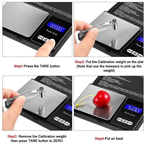 Digital Pocket Scale Set,100 G 0.01 G Mini Scale Electronic Grams Scale With 1 G, 2 G, 5 G, 10 G, 20 G, 100 G Calibration Weight And Calibration Weight Tweezer For Food Jewelry, Totally 8 Pieces 3 Digital Pocket Scale Set,100 G 0.01 G Mini Scale Electronic Grams Scale With 1 G, 2 G, 5 G, 10 G, 20 G, 100 G Calibration Weight And Calibration Weight Tweezer For Food Jewelry, Totally 8 Pieces - Image 3
