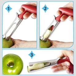 Apple Cutter Slicer & Corer Kit, 12-Blade Apple Slicer Cutter, Apple Corer Apple Core Remover For Kitchen, Include 3 Premium Stainless Steel Fruit Forks 9 Apple Cutter Slicer & Corer Kit, 12-Blade Apple Slicer Cutter, Apple Corer Apple Core Remover For Kitchen, Include 3 Premium Stainless Steel Fruit Forks -Peugeot Shop 51qLbxcEHTL