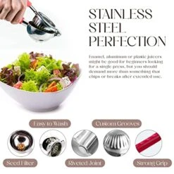 Citrus Juicer | Metal Lemon Squeezer | Lime And Lemon Juicer Stainless Steel With Silicone Handles | Manual Juicer, Citrus Squeezer, Hand Held Juicer | Bar Juicer For Bartender Accessories -Peugeot Shop 51qP2IELOgL