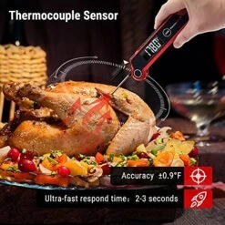 TP620 Instant Read Meat Thermometer Digital, Cooking Thermometer With Large Anti-Fog Auto-Rotating LCD Display, Waterproof Food Thermometer Digital For Kitchen, BBQ, Or Grill 8 TP620 Instant Read Meat Thermometer Digital, Cooking Thermometer With Large Anti-Fog Auto-Rotating LCD Display, Waterproof Food Thermometer Digital For Kitchen, BBQ, Or Grill -Peugeot Shop 51qST6WxMML