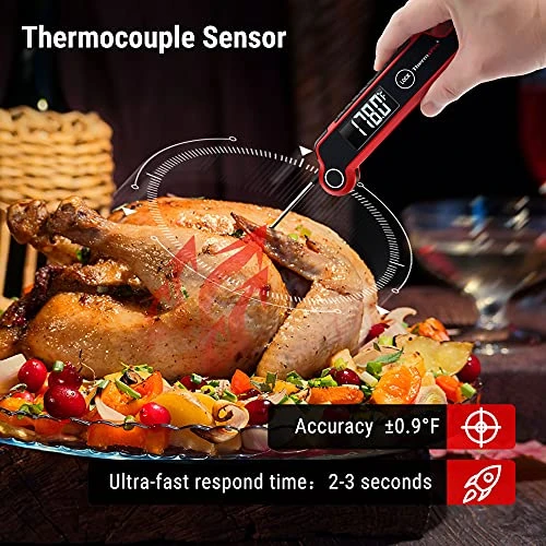 TP620 Instant Read Meat Thermometer Digital, Cooking Thermometer With Large Anti-Fog Auto-Rotating LCD Display, Waterproof Food Thermometer Digital For Kitchen, BBQ, Or Grill 4 TP620 Instant Read Meat Thermometer Digital, Cooking Thermometer With Large Anti-Fog Auto-Rotating LCD Display, Waterproof Food Thermometer Digital For Kitchen, BBQ, Or Grill - Image 4