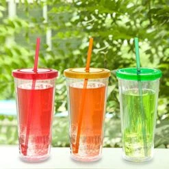 Iware 52 Pcs Reusable Plastic Straws For Tumbler, Mason Jars, Cupture/Maars Acrylic, YETI/RTIC, Starbucks, Tervis, - 10.25" Extra Long 10 Colors Replacement Drinking Straws With 2 Cleaning Brushes -Peugeot Shop 51qTcIAcQ8L