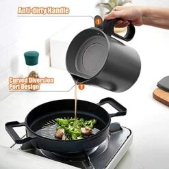 Bacon Grease Container With Strainer 1.7L Used Cooking Oil Container Deep Kitchen Fat Filter Pot Grease Keeper Stainless Steel Large Frying Oil Disposal/Storage Can -Peugeot Shop 51qUwteAR0L