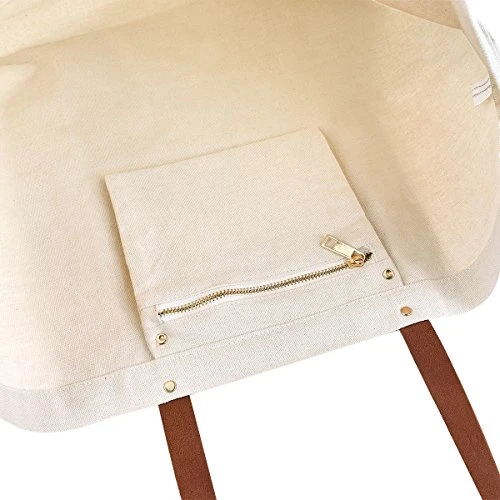 ELEGANTPARK Monogrammed Gifts For Women Canvas Tote Bag Personalized Birthday Gifts Bag Present Bag For Mom Friend Sister Teacher Bridesmaid Graduation Gifts Bag With Pocket Initial T Letter 4 ELEGANTPARK Monogrammed Gifts For Women Canvas Tote Bag Personalized Birthday Gifts Bag Present Bag For Mom Friend Sister Teacher Bridesmaid Graduation Gifts Bag With Pocket Initial T Letter - Image 4