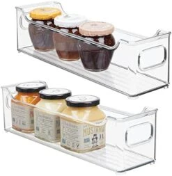 Slim Stackable Plastic Storage Organization Bin With Handles For Kitchen Cabinet, Pantry, Shelf, Refrigerator, Home Organizer For Fruit, Potatoes, Onions, Drinks, Snacks, Pasta, 2 Pack, Clear 23 Slim Stackable Plastic Storage Organization Bin With Handles For Kitchen Cabinet, Pantry, Shelf, Refrigerator, Home Organizer For Fruit, Potatoes, Onions, Drinks, Snacks, Pasta, 2 Pack, Clear -Peugeot Shop 51qY A3u8SL. AC