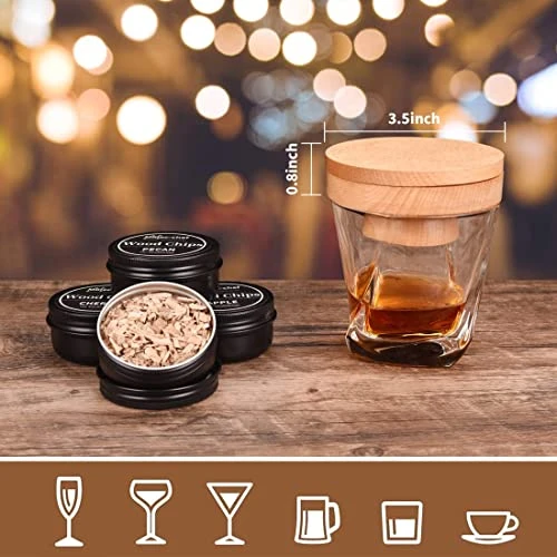 Cocktail Smoker Kit With Torch With 4 Flavors Wood Chips, Old Fashioned Smoker Kit For Infused Cocktail, Cheese, Salad And Meats, Gifts For Men, Dad And Boyfriend (No Butane) 2 Cocktail Smoker Kit With Torch With 4 Flavors Wood Chips, Old Fashioned Smoker Kit For Infused Cocktail, Cheese, Salad And Meats, Gifts For Men, Dad And Boyfriend (No Butane) - Image 2