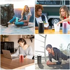 4 In 1 Slim Can Cooler For 12 OZ Skinny Can, Regular Can & Beer Bottle, Keep Cold For 6 Hours, Double Walled Stainless Steel Vacuum Beverage Can Insulator(Black) -Peugeot Shop 51qfjiHJVJL