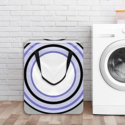 Laundry Hamper Basket Collapsible Large Clothes Basket Storage Basket Waterproof With Circle 2 Laundry Hamper Basket Collapsible Large Clothes Basket Storage Basket Waterproof With Circle - Image 2